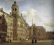 Jan van der Heyden City Hall and Plaza oil painting reproduction